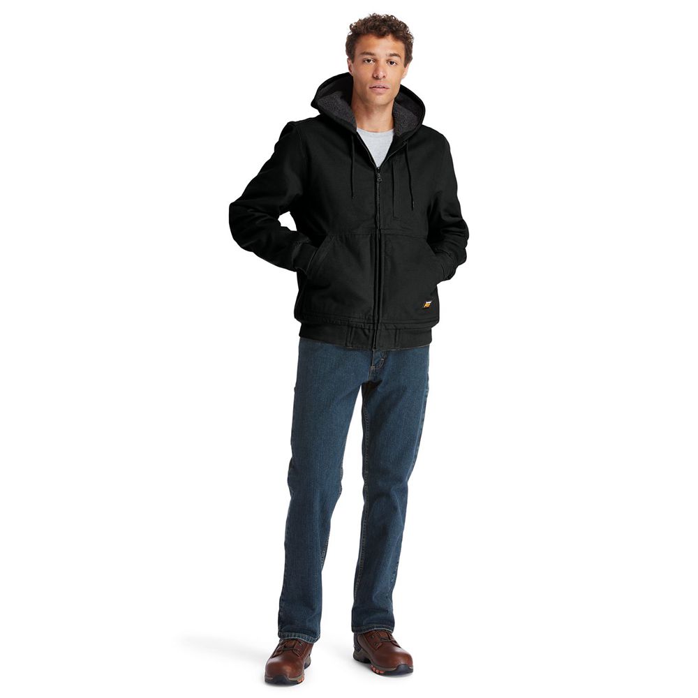 Geaca Timberland Barbati Negrii - Pro® Gritman Lined, Hooded Panza - Romania - ZFYROG340